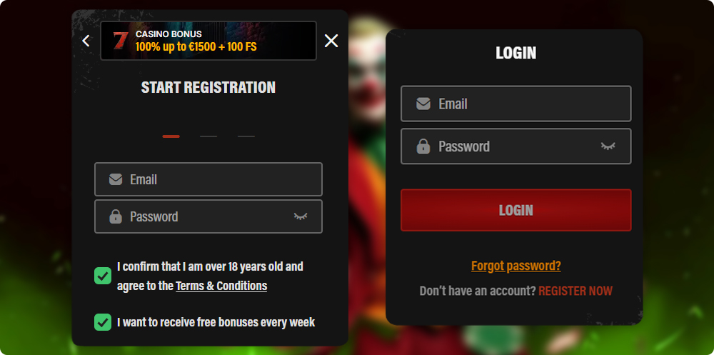 Jokery Casino Login and Registration